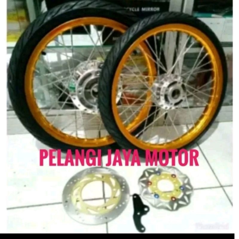 Paketan Velg Rossi Ninja R - Ninja RR - Velg UK 140x160/17 Plus Band siap pasang dimotor