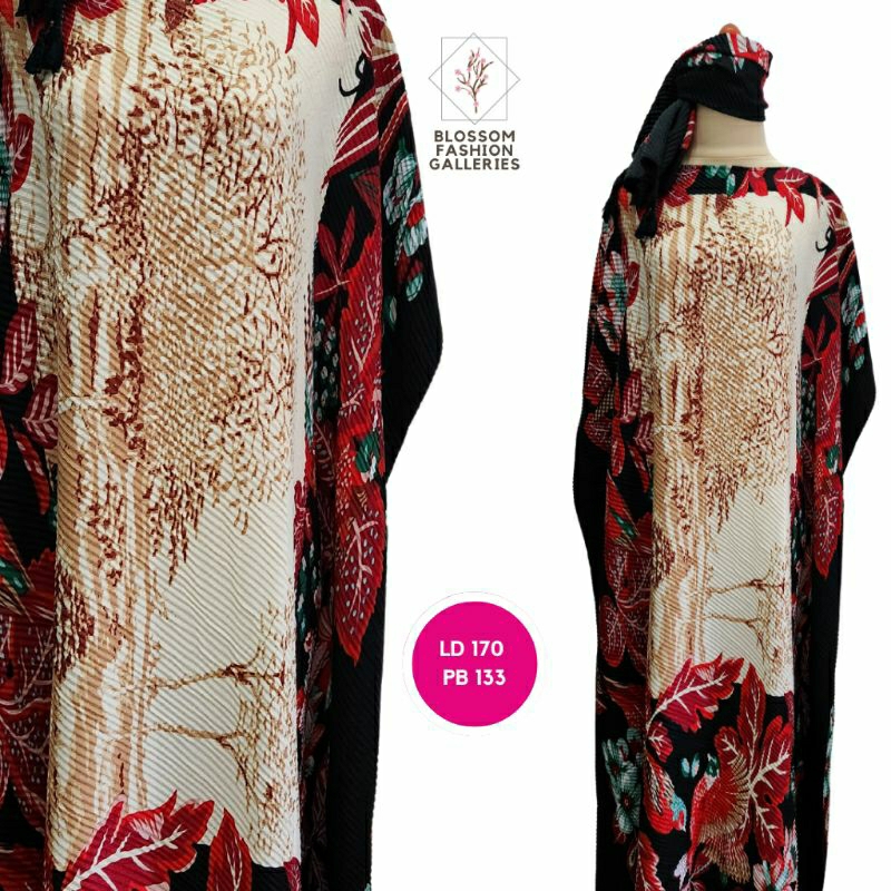 BAJU BANGKOK LONG DRESS MAXI KAFTAN ETNIK VARIASI TASEL SYALL BANGKOK PREMIUM IMPORT WANITA - LD 170
