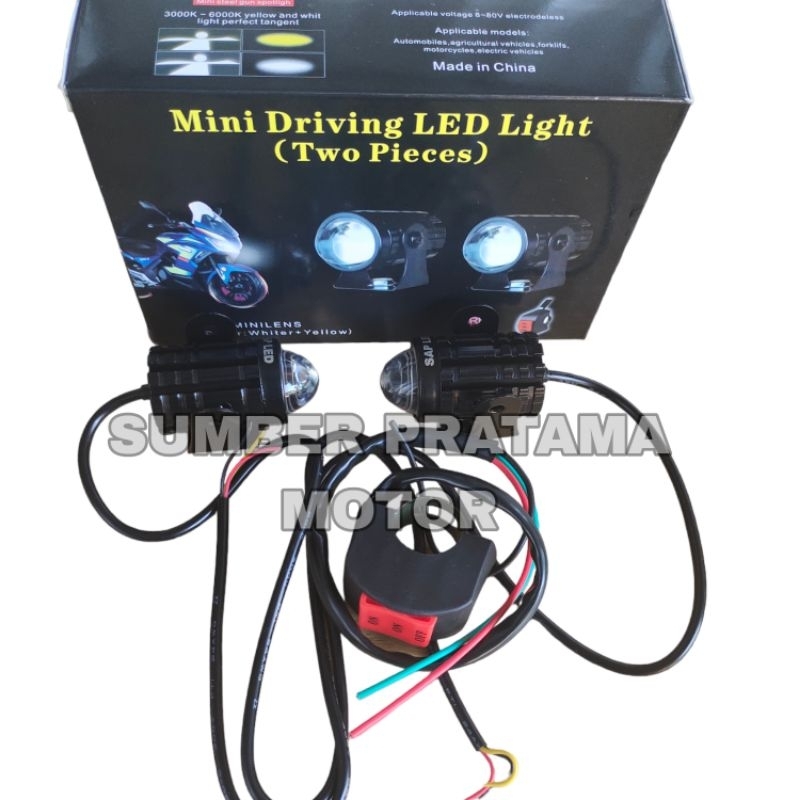 Lampu LED tembak laser D2 SAP LED mini driving light free saklar