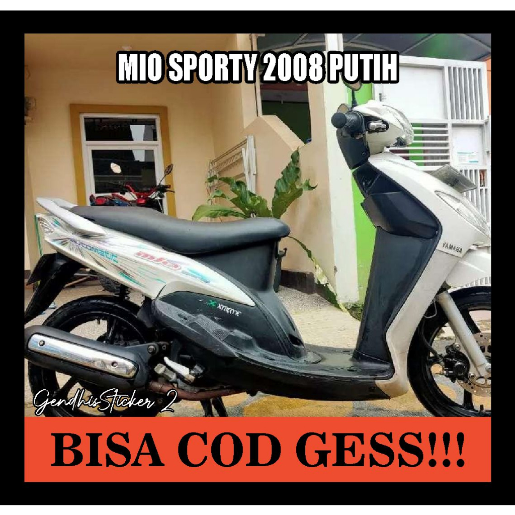 striping yamaha mio sporty 2008 putih