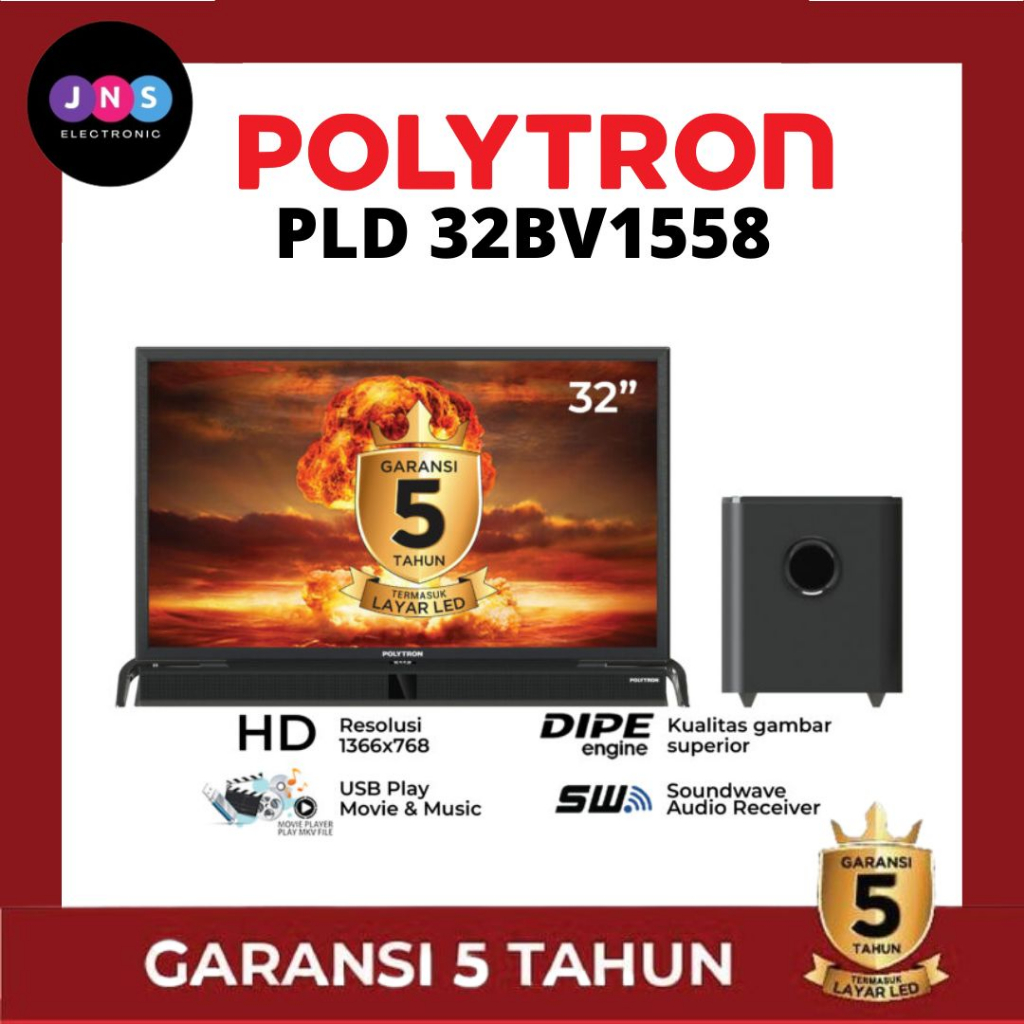 POLYTRON DIGITAL TV SUBWOOFER + SOUNDBAR 32" PLD 32BV1558