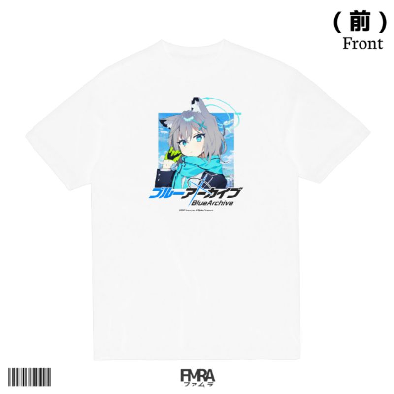 FAMURA T-Shirt / Kaos Baju Sunaookami Shiroko Blue Archive