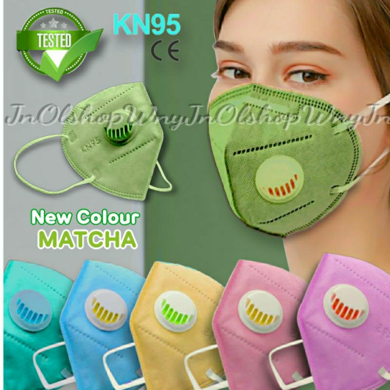 Masker Dewasa Original KN95 CE Filter Respirator Valve Protective Mask