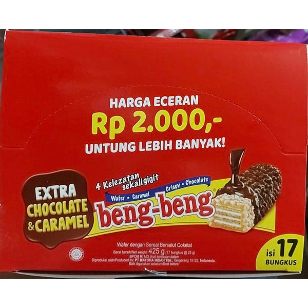 

BENG BENG REGULER 17 × 25 gr isi 17 pcs / Berat bersih : 425 gr