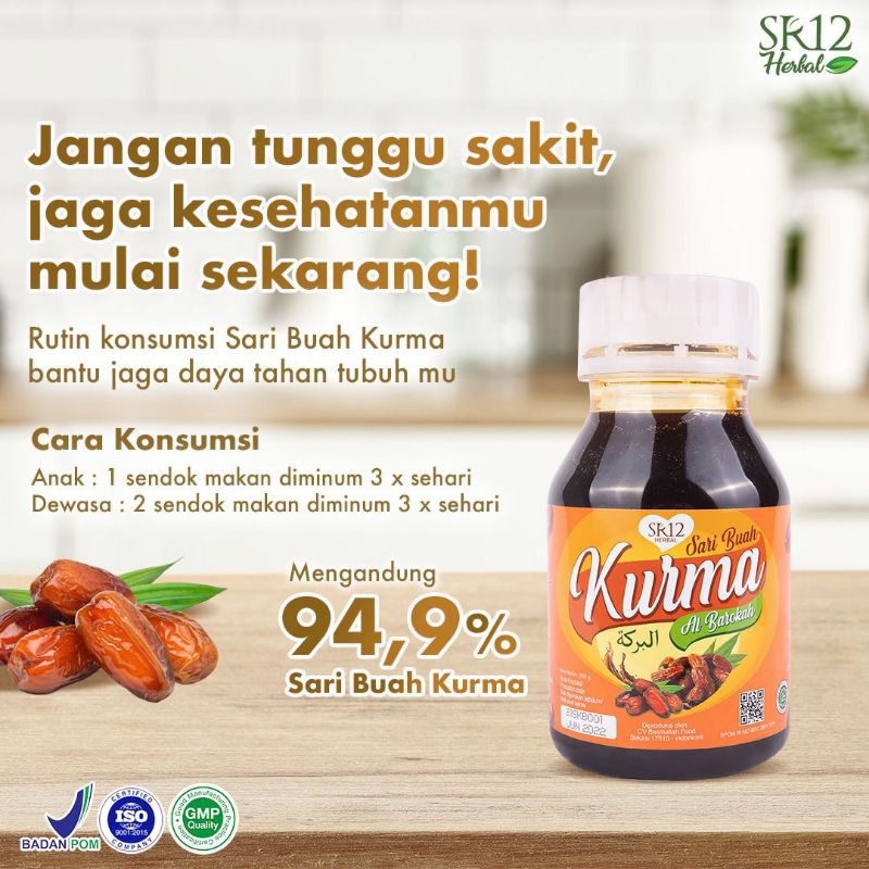 

SARI BUAH KURMA 350GR SR12 TINGKATKAN STAMINA PADA TUBUH