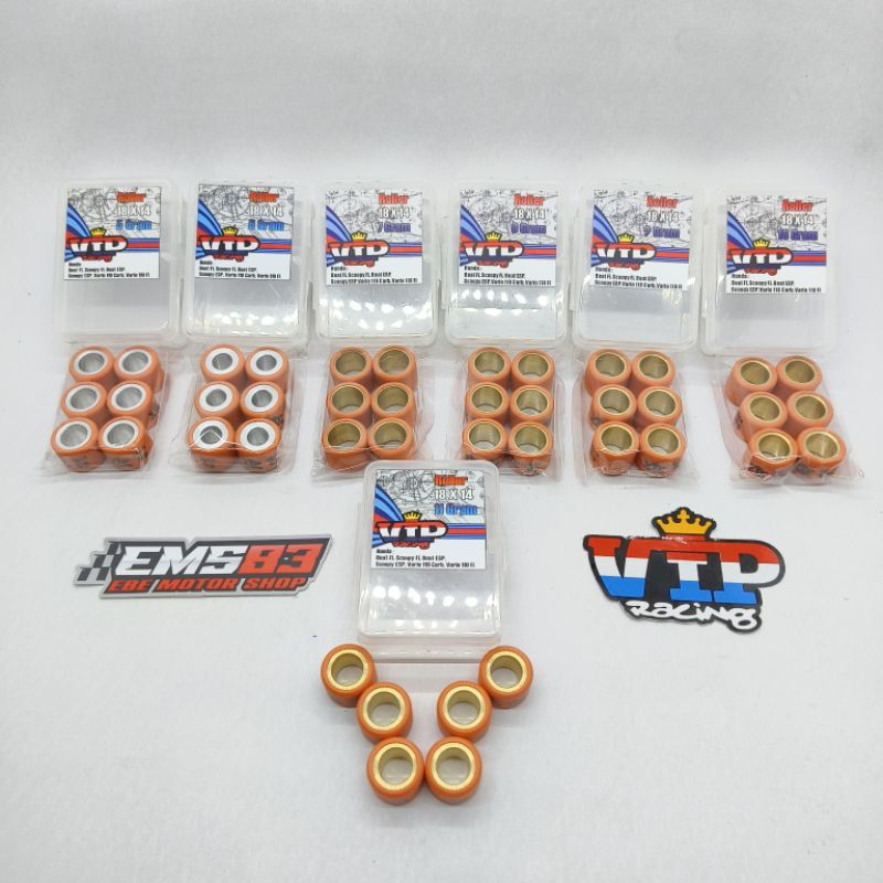 Roller VIP RACING Carbon Teflon Nylon Honda Beat scoopy vario fi esp stater halus kasar 115 k16 k44 