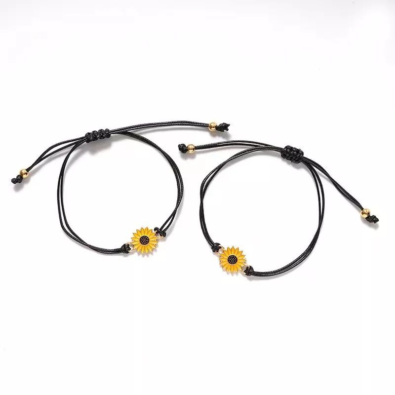 ( Beerrysaa ) GELANG BUNGA MATAHARI YELLOW SUNFLOWER | Gelang couple persahabatan / sahabat / teman 