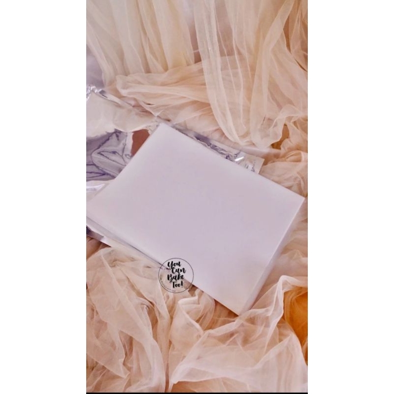 

Edible Icing Paper / Kertas Gula / Sugar Sheet / Edible Print - white
