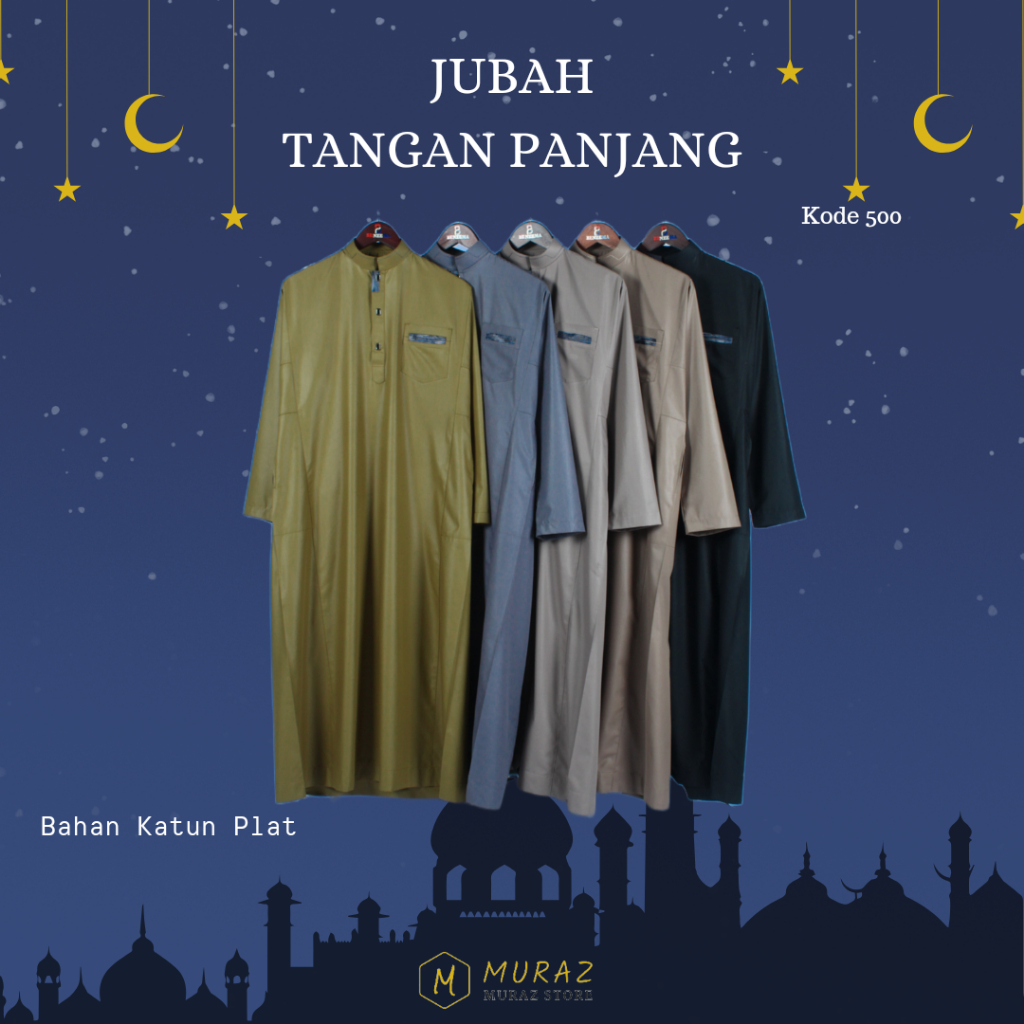 500 Jubah Gamis Pria Lengan Panjang / Gamis Warna Basic / Jubah Benzema / Jubah Anak dan Dewasa