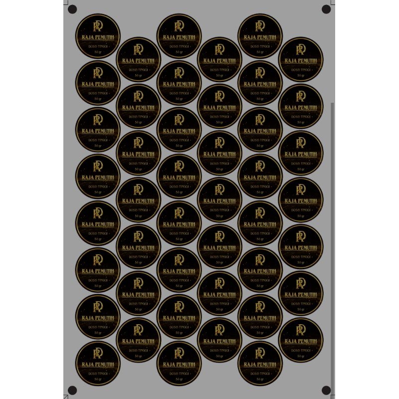 

STIKER HB RD UKURAN 50 gram isi 35 &100 gram isi 20