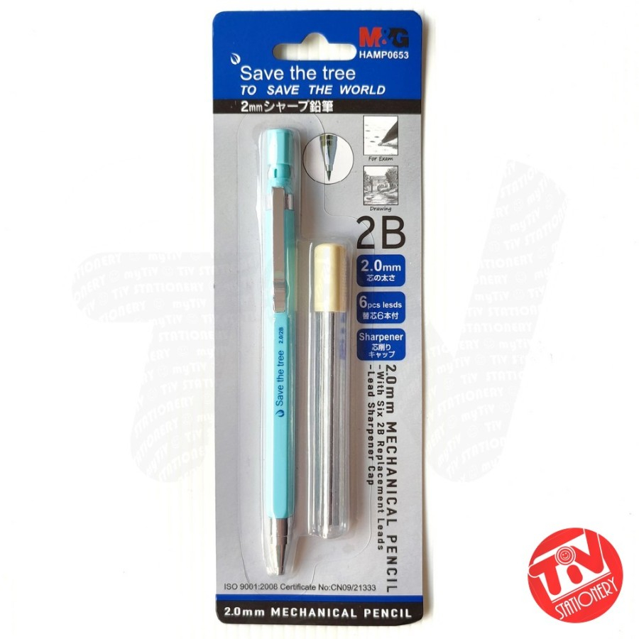 

Pensil Mekanik M&G 2B 2.0 mm Set (+6 Refill Leads & Sharpener Cap)