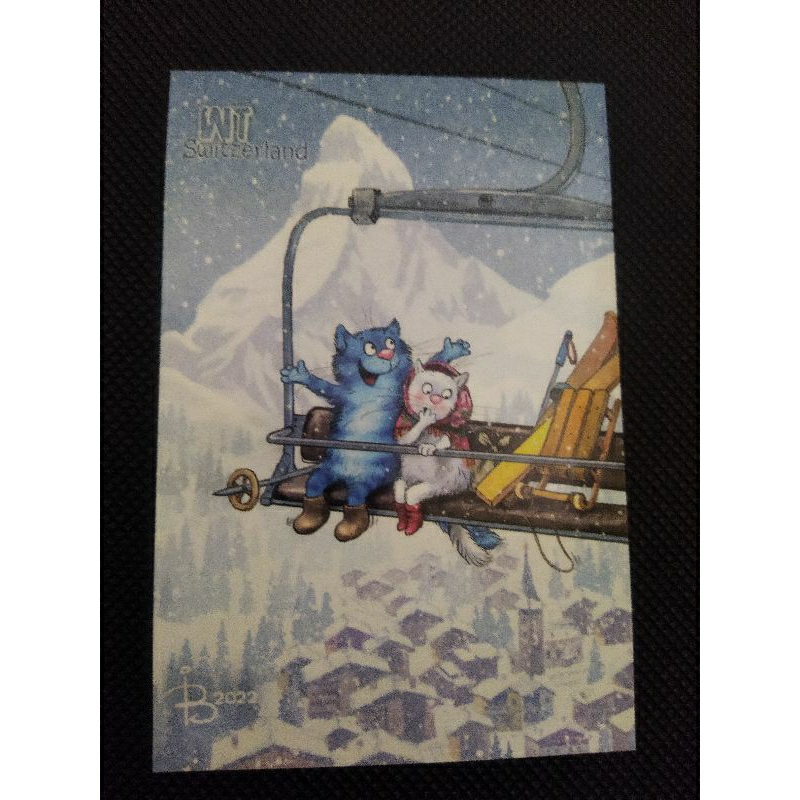 

kartu pos kucing bluecat/bluecat postcard