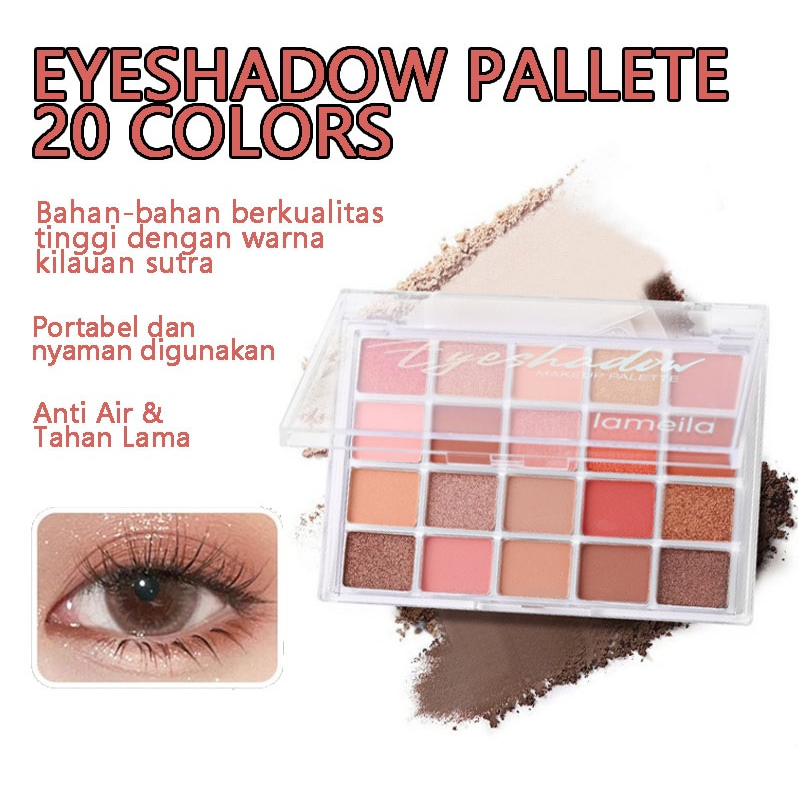 Lameila 5260 Eyeshadow Palette 20 Warna Eyeshadow Waterproof dan Tahan Lama
