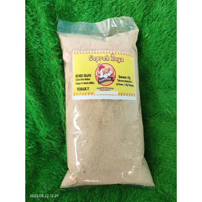 

Tepung biang kemasan 1 kg untuk ayam Kentucky atau ayam geprek dengan menggunakan 10 bumbu rempah pilihan terbaik.