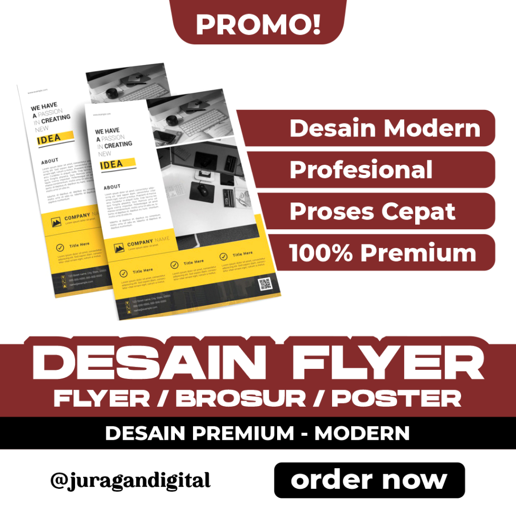 Jasa Pembuatan Desain Poster / Flyer / Brosur | Juragan Digital 100% Premium