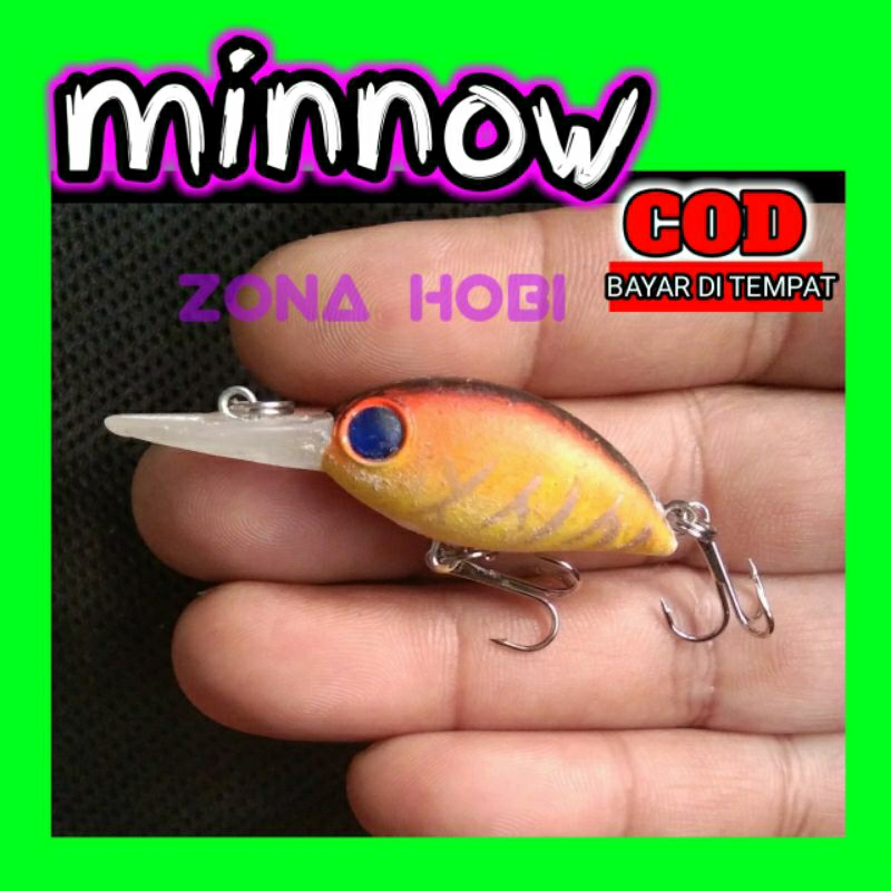 Minnow minow lure umpan pancing casting fishing lure ikan kecil kail mancing