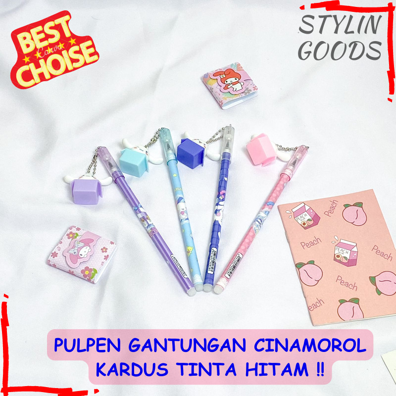 

BOLPEN PULPEN PENA GANTUNGAN RANTAI CINAMONROL KARDUS LUCU UNIK / BOLPEN TINTA HITAM DI JAMIN NYATA