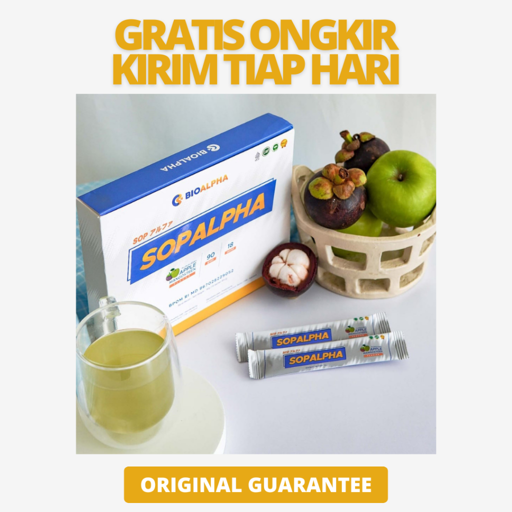 

SOPALPHA Suplemen kesehatan 1 Box 18 sachet BPOM ORIGINAL