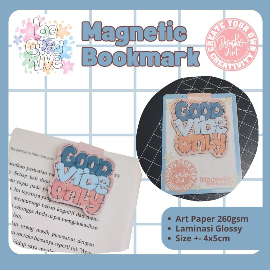 

Magnetic Bookmark GOOD VIBE ONLY
