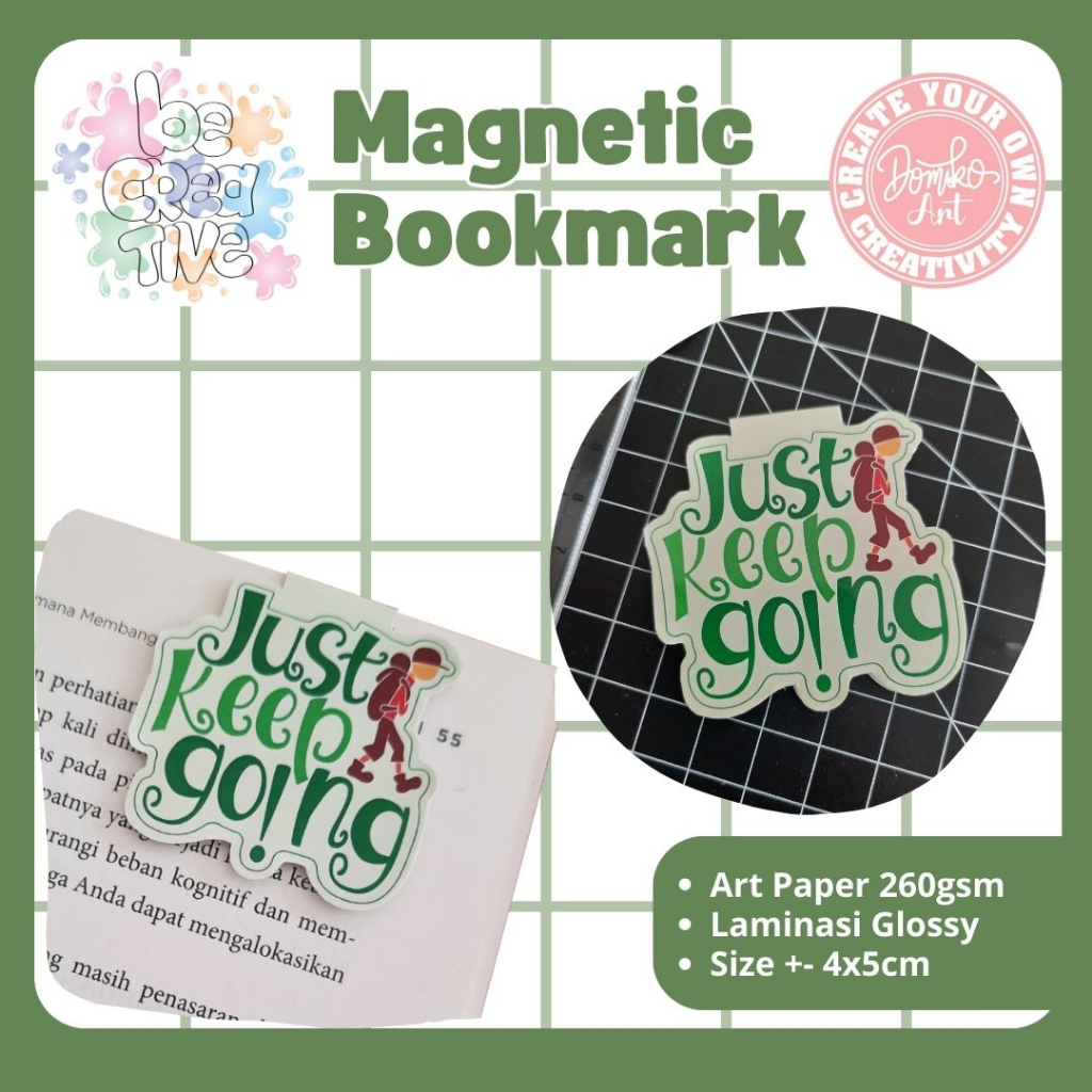 

Magnetic Bookmark Just Keep Going