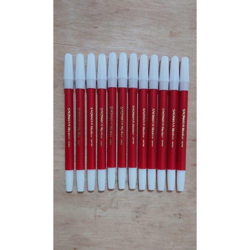 

12pcs Spidol Snowman Merah