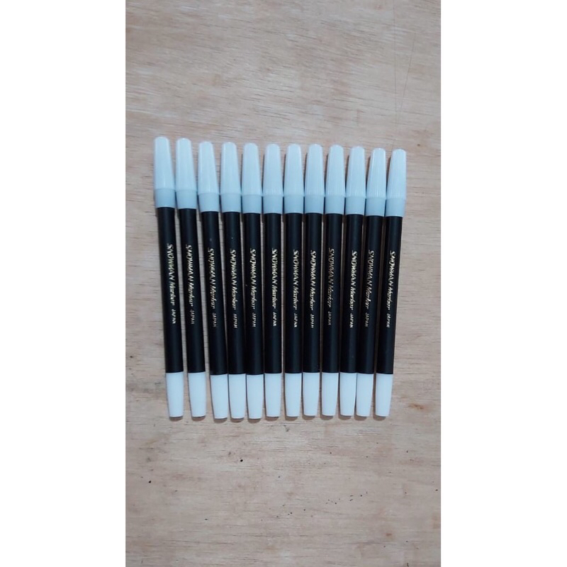 

12pcs Spidol Snowman Hitam