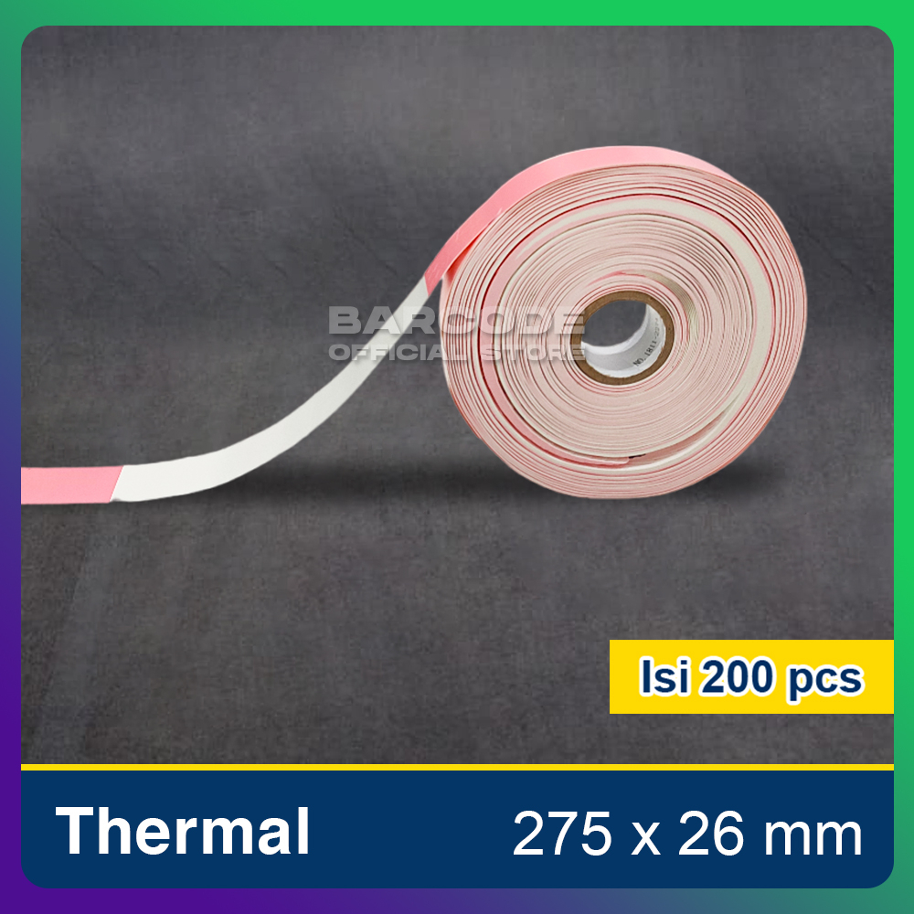 

Gelang Label Termal Dewasa 275 x 26 / 275x26mm Pink Core 1 Inci Isi 200Pcs