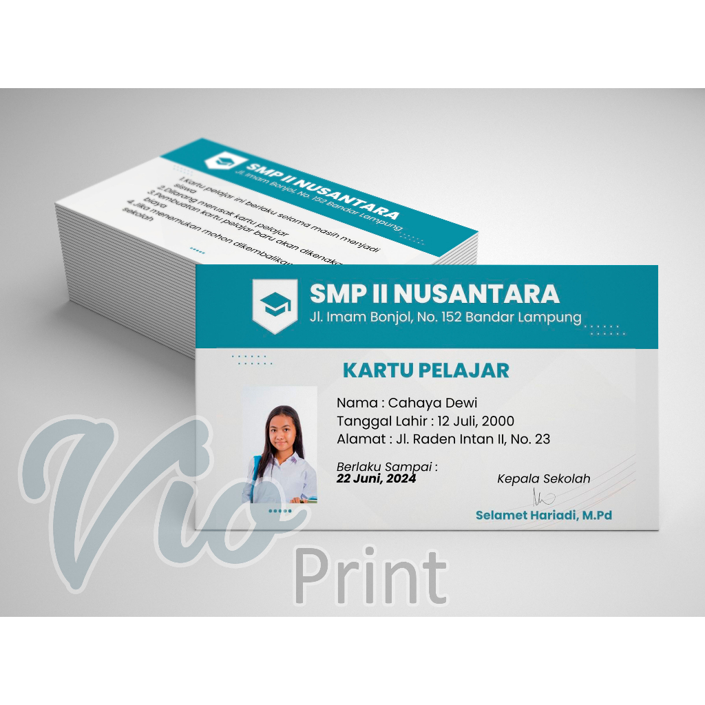 

Cetak id Card murah berkualitas bisa satuan anti pudar kena air