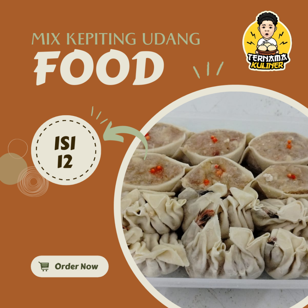 

Dimsum MIX Kepiting Udang Isi 12 - Saus Pedas | Dimsum Lezat