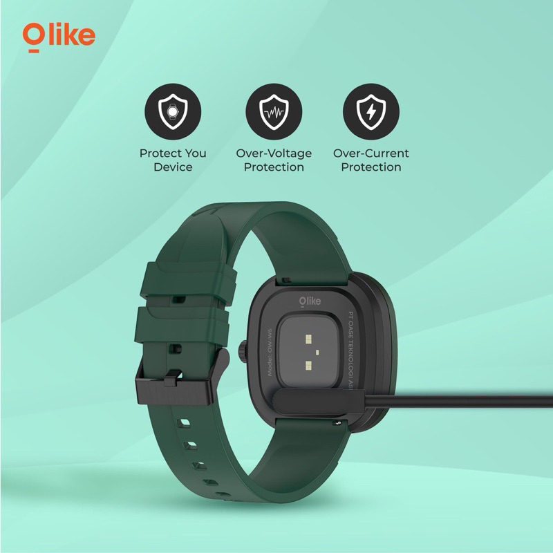 OLIKE SMARTWATCH KABEL CHARGER 2 PIN FW1-C/ W12C PRO/ W12 PRO/ OW-W5C/ ORIGINAL MAGNET QUICK CHARGING - GARANSI 1 TAHUN