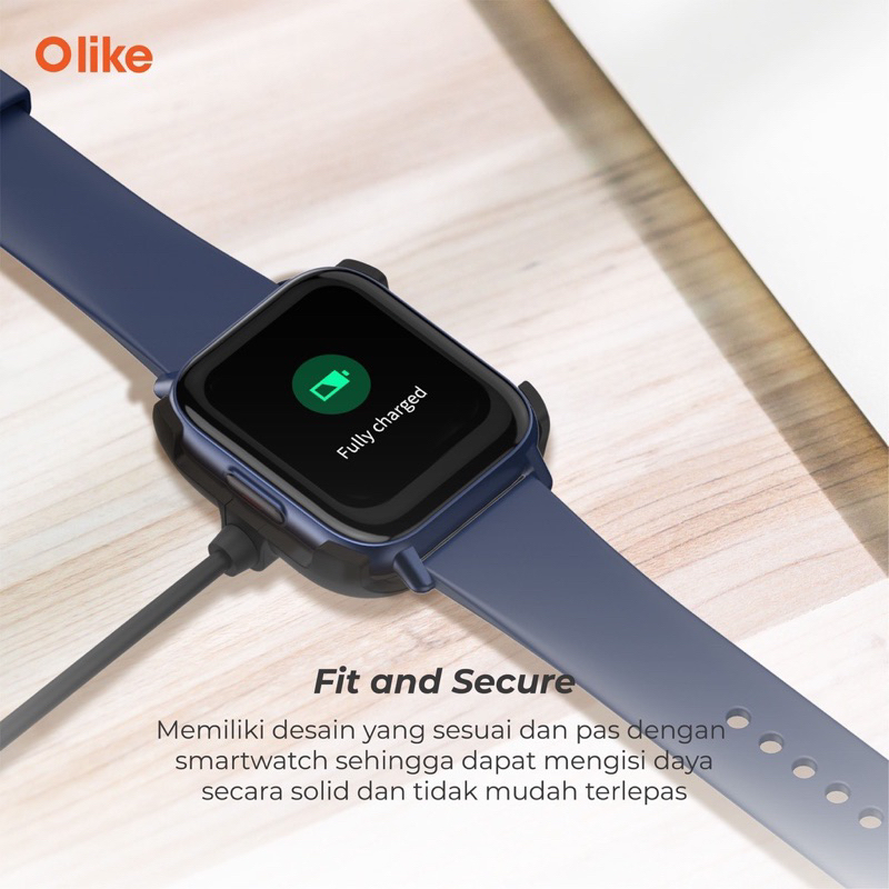 OLIKE SMARTWATCH KABEL CHARGER 2 PIN FW1-C/ W12C PRO/ W12 PRO/ OW-W5C/ ORIGINAL MAGNET QUICK CHARGING - GARANSI 1 TAHUN