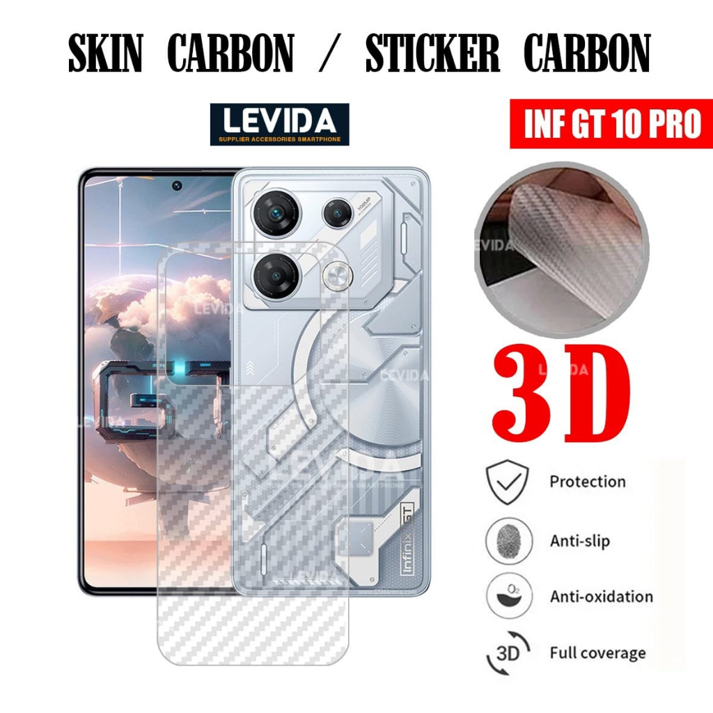 Skin Carbon Infinix Gt 10 Pro Skin Back 3D Antigores Skin Carbon Infinix Gt 10 Pro