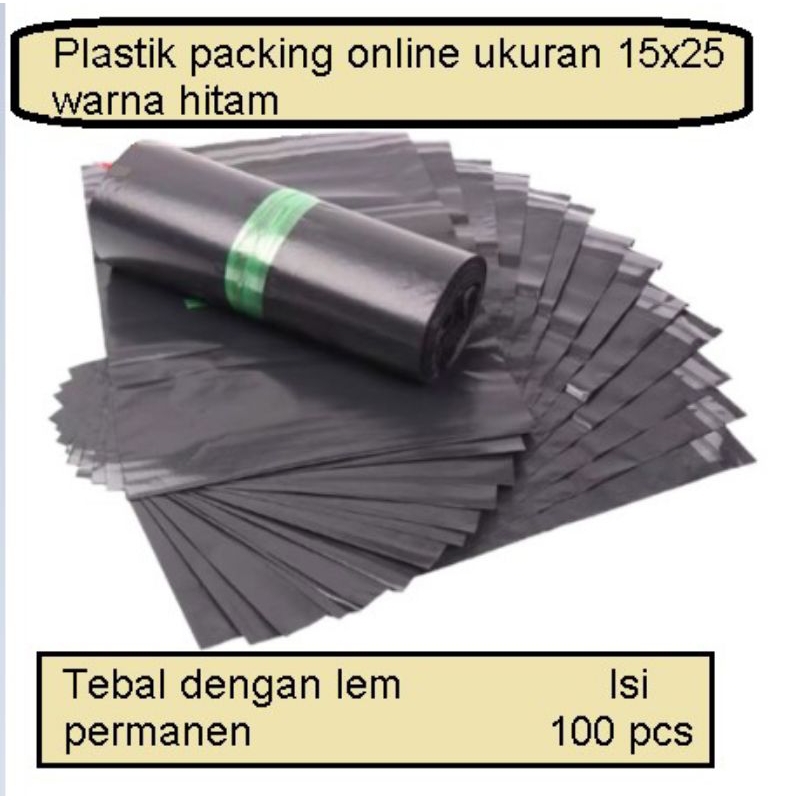 

plastik packing polymailer olshop 15x25 tebal dengan lem