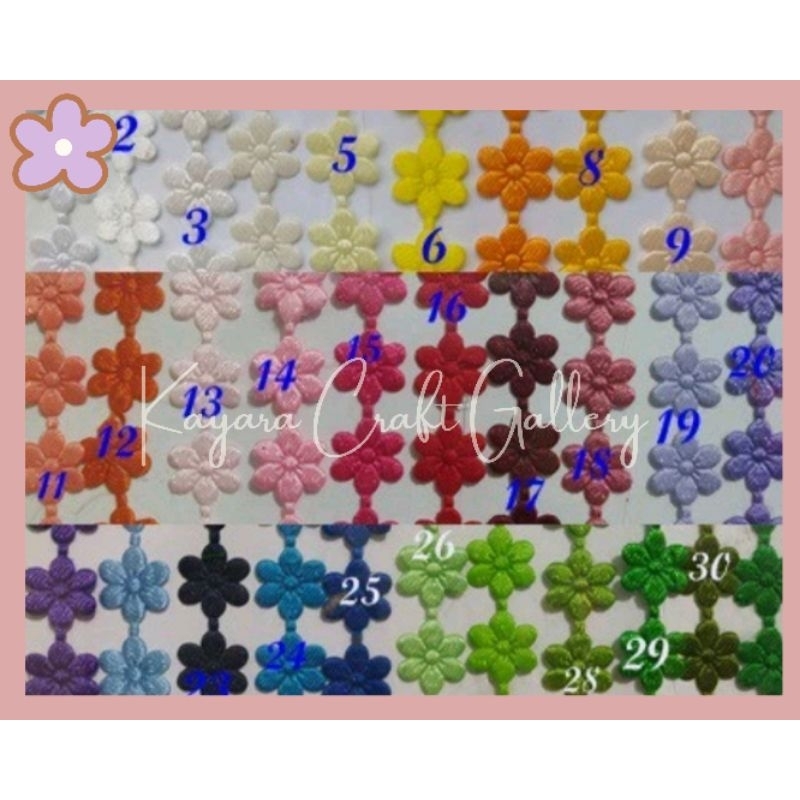 RENDA BUNGA MELATI JASMINE KECIL SATEN METERAN