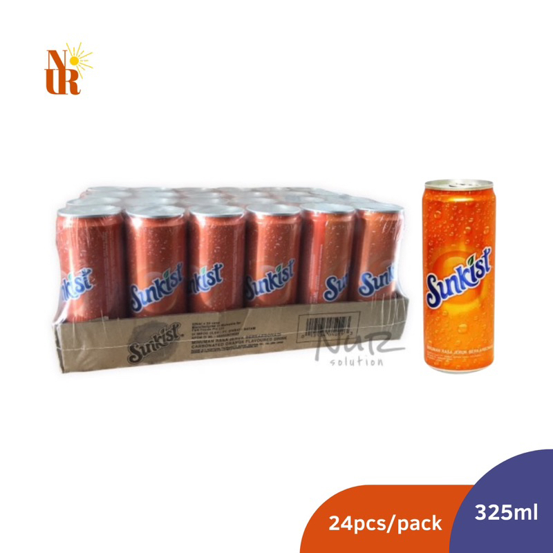 

F&N Sunkist Orange Soda 325 ml x 24 pcs [Tray/Karton] - Minuman Berkarbonasi