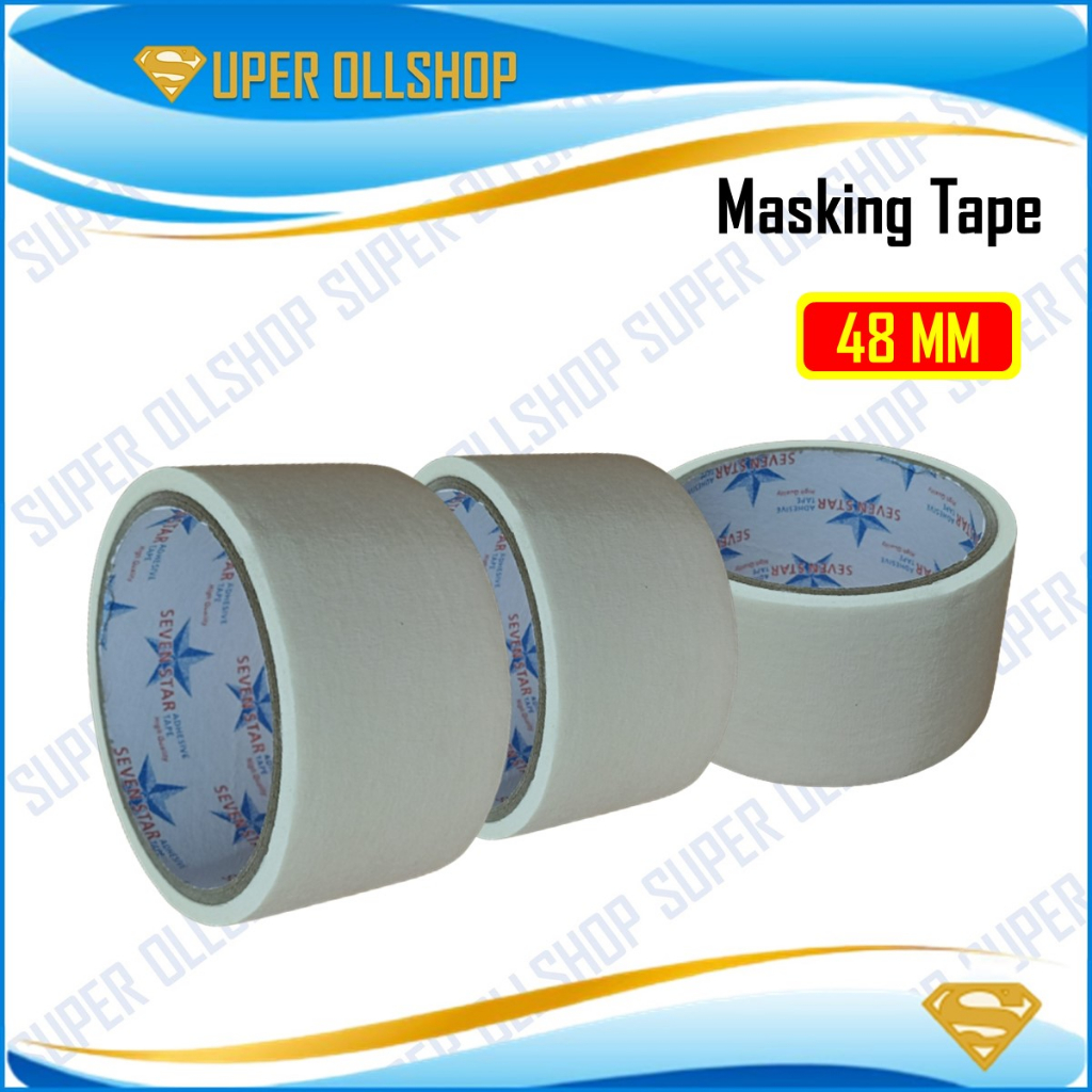 

Masking Tape Lakban Kertas Solasi 48 MM / Lakban Isolasi Kertas Masking Tape 2 inch