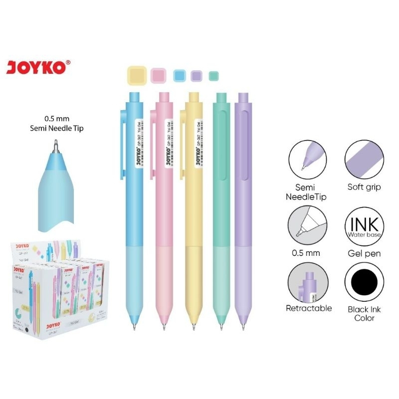 

Pulpen Gel Retractable JOYKO GP-367 YOI (5pc)