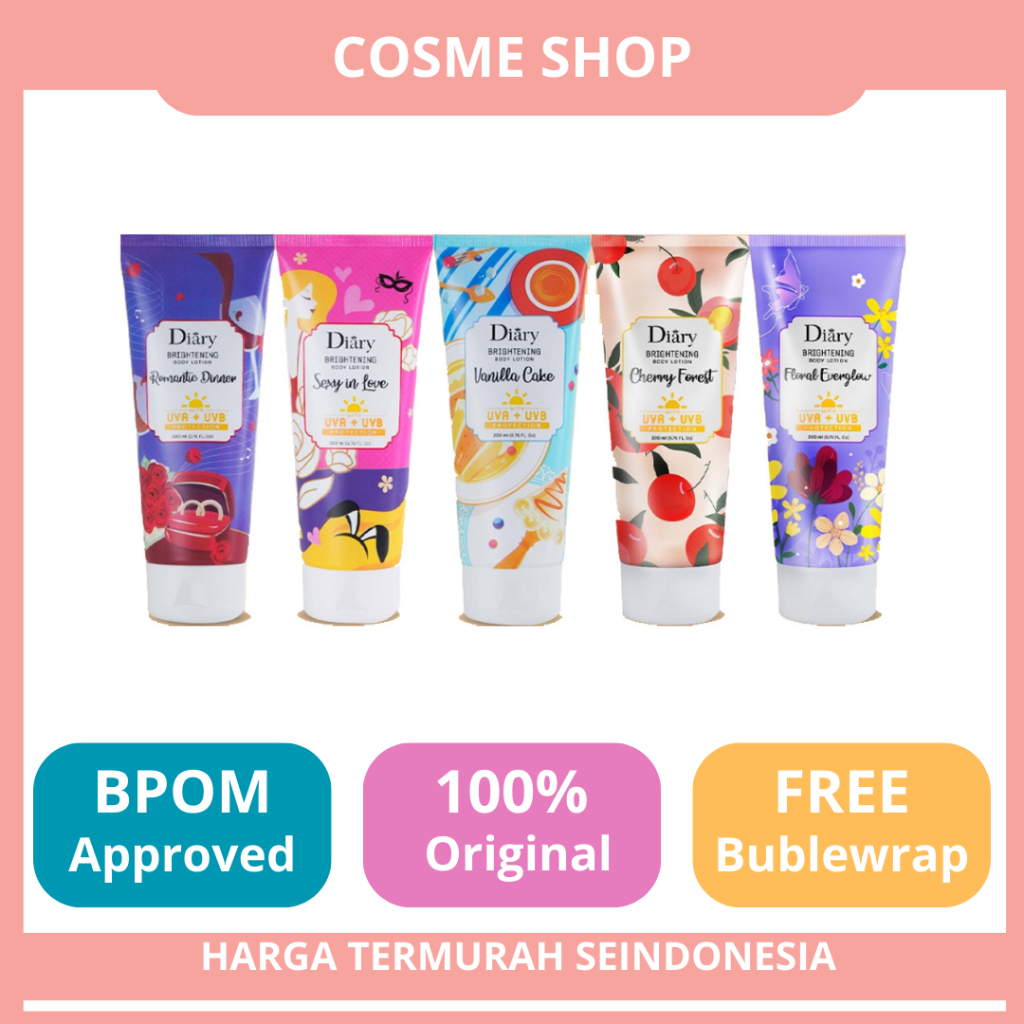 DIARY Brightening Body Lotion 200ml  | Body Lotion Badan  | Memutihkan