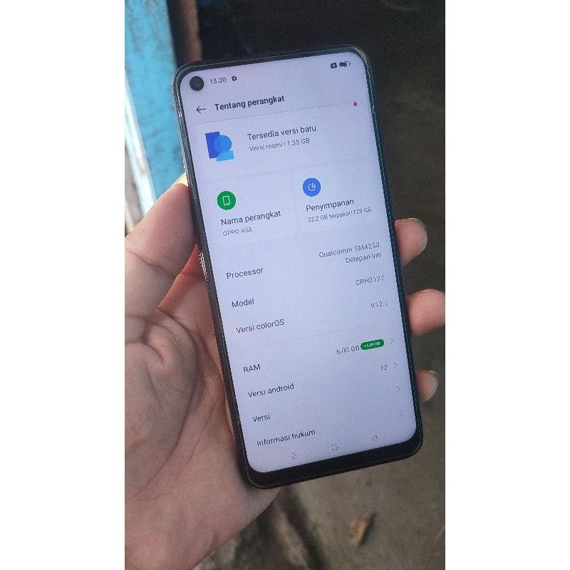 Oppo a53 ram 6+5/128gb