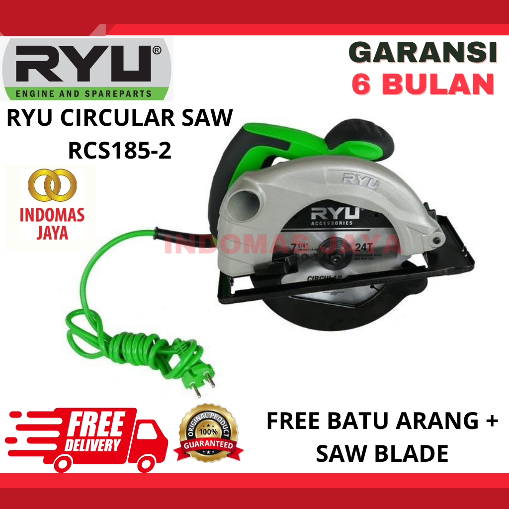 Ryu Circular Saw RCS 185-2 Mesin Potong Kayu / Circle 7 Inch