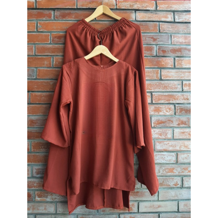 Setelan Wanits Terbaru DIANTY SET #2 BO Bahan Crinkle Airflow Size M L XL XXL LD 100-120 CM Setelan 