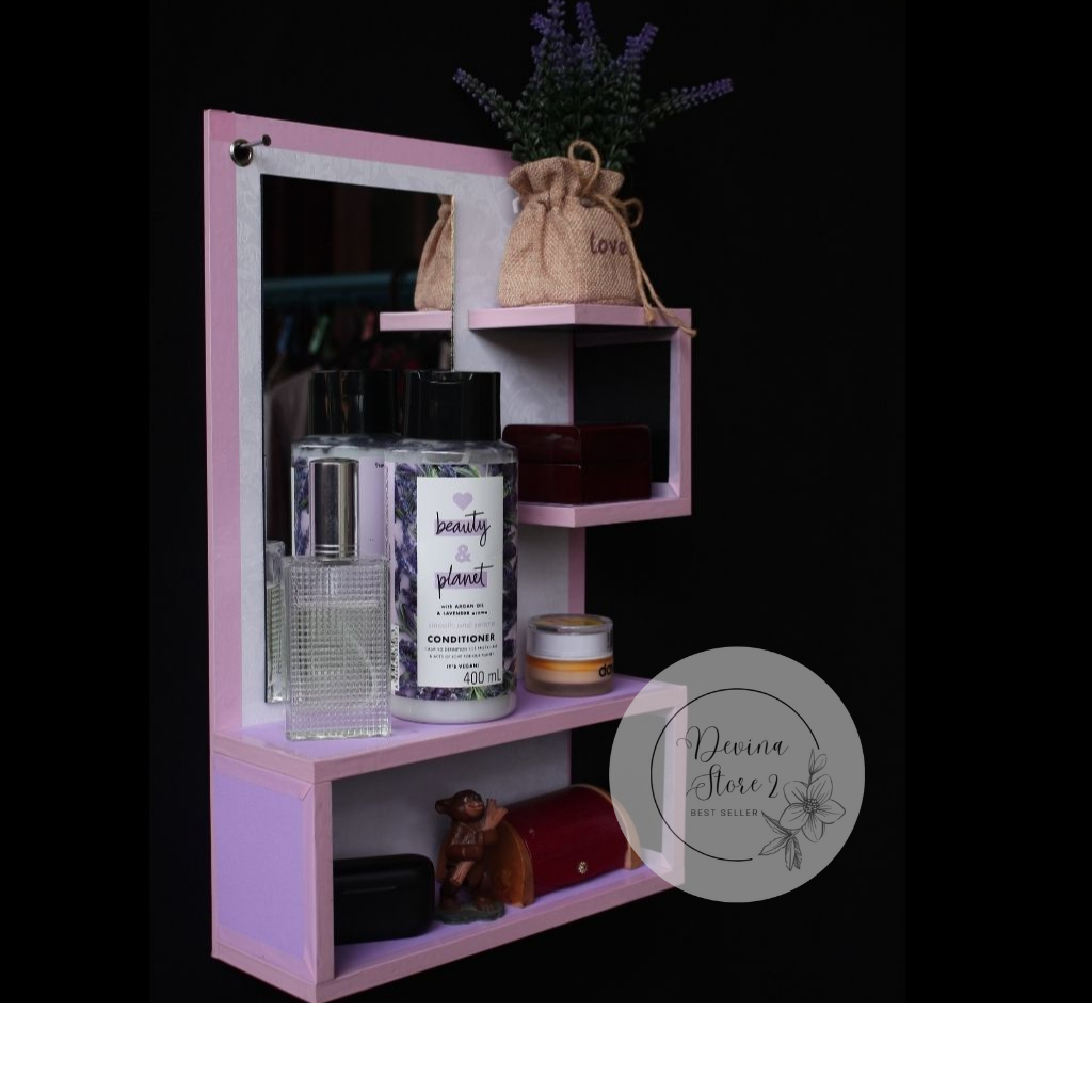 RAK KOSMETIK || RAK KOSMETIK CERMIN || RAK KOSMETIK ELEGAN || RAK KOSMETIK MINIMALIS || RAK KOSMETIK