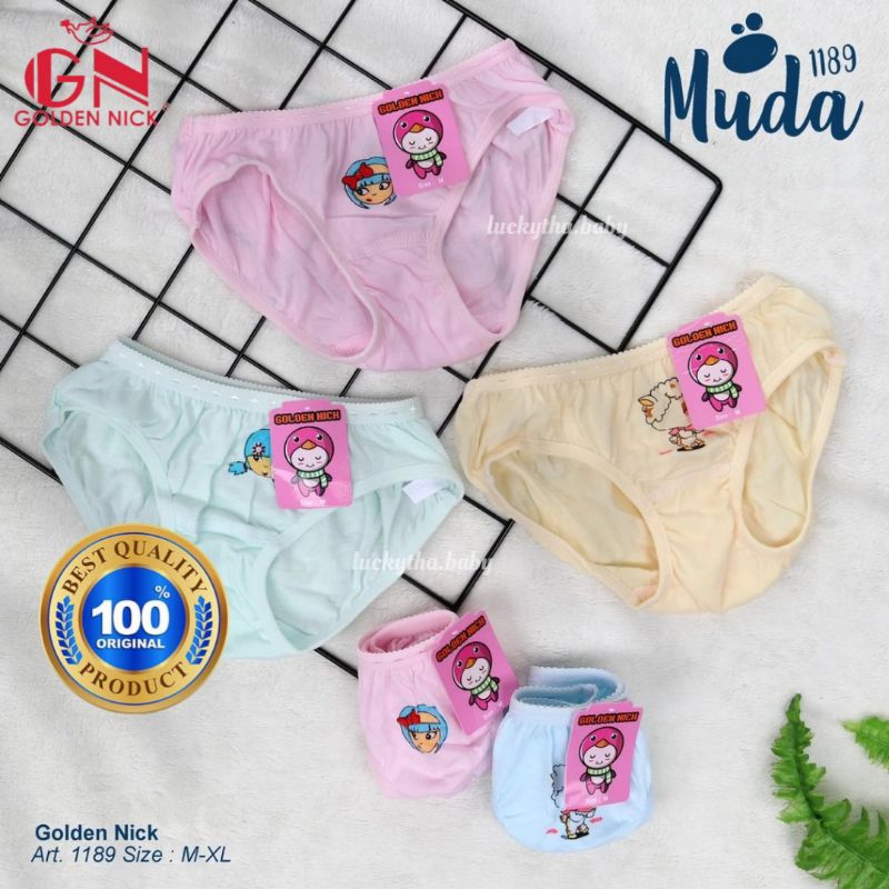 GROSIR 12Pcs_ celana dalam GOLDEN NICK ANAK TERANG SIZE M.L.XL / CD GOLDEN NICK ANAK / CD GN ANAK