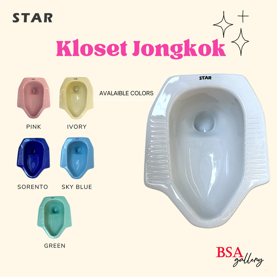 KLOSET JONGKOK WARNA STAR / TOILET JONGKOK KAMAR MANDI MODEL TOTO