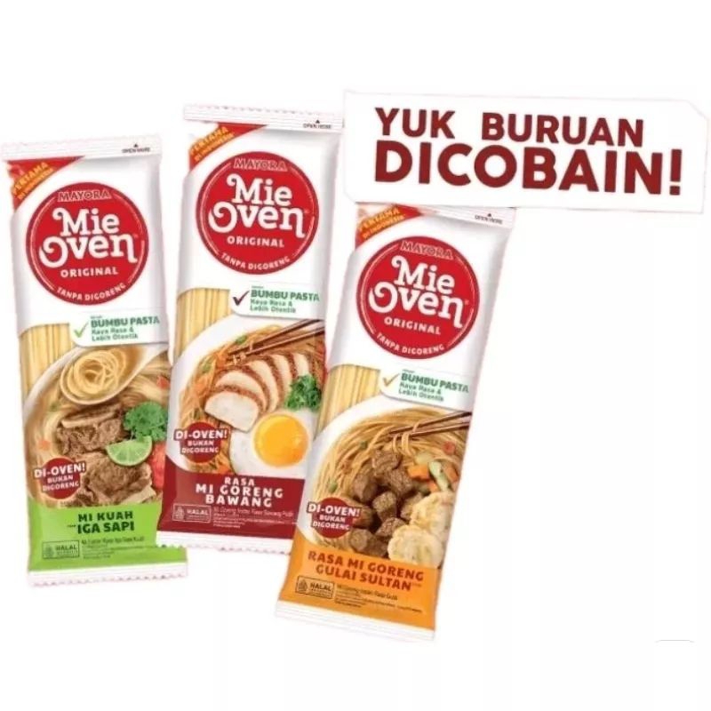 

Mie oven sultan dengan 3 varian rasa