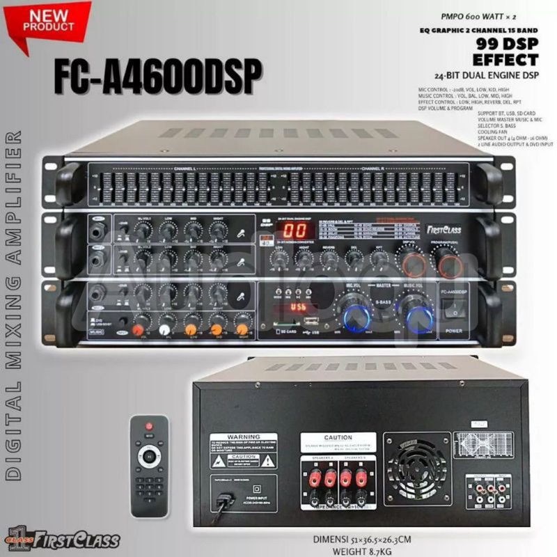 Power Amplifier Karaoke FC A4600 DSP Bluetooth Original FCA4600DSP
