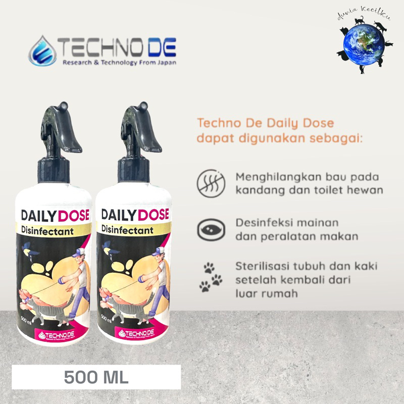 Techno de Daily Dose Disinfectant / Desinfektan Hewan - Kandang (500 ML)