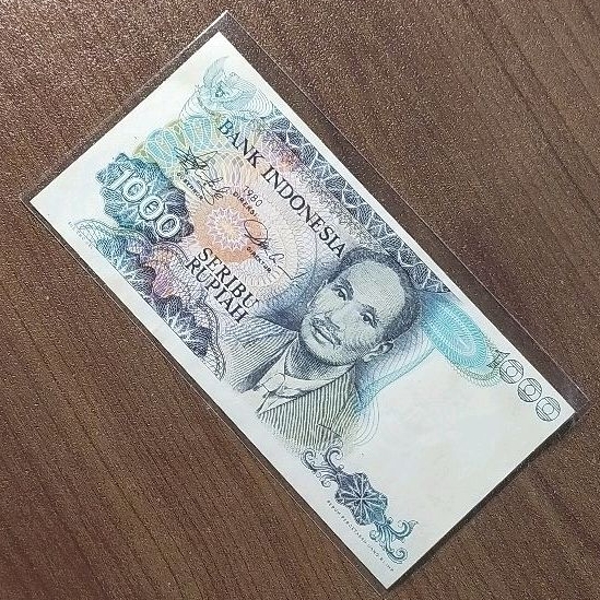 UANG KERTAS KUNO Rp1000 SUTOMO TAHUN 1980