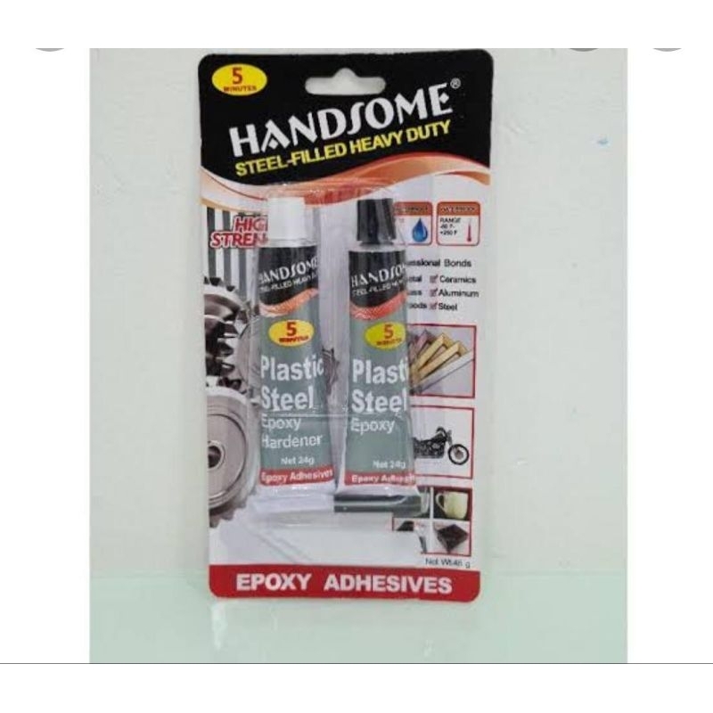 

Lem HANDSOME epoxy besi campur 5 menit