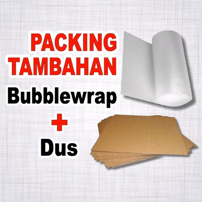

PACKING TAMBAHAN BUBBEL WARP + KARDUS UNTUK TAMBAHAN KEAMANAN PENGIRIMAN BARANG